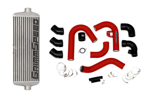 GrimmSpeed Front Mount Intercooler (Silver/Red) For 15-21 Subaru WRX - 090238