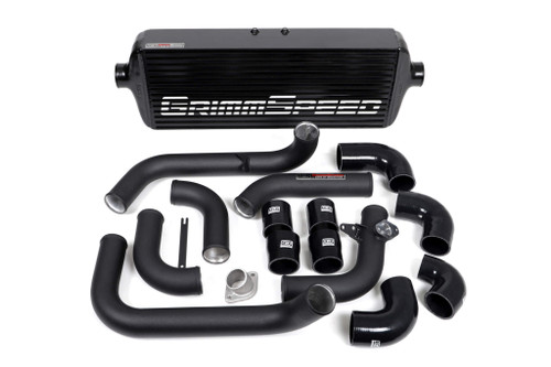 GrimmSpeed Front Mount Intercooler (Black/Black) For 08-14 Subaru WRX - 090252