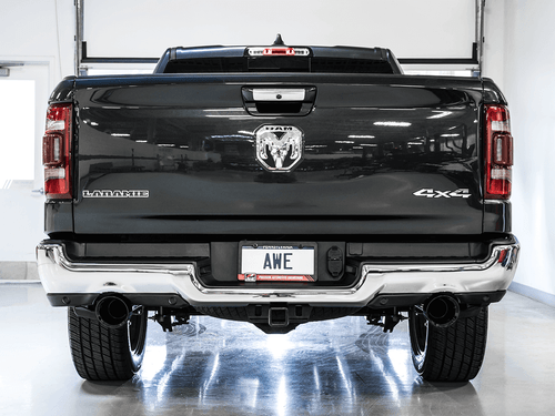 AWE 0FG Dual Rear Exhaust With Black Tips For 19-22 Ram 1500 5.7L - 3015-33006