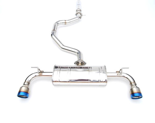 Invidia Q300 Catback Exhaust With Rolled Titanium Tips For 14-21 Volkswagen Golf GTI - HS13GF7G3T
