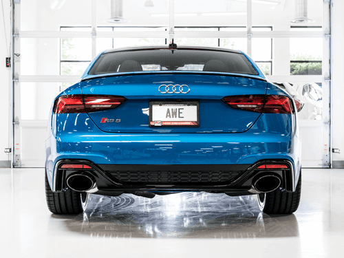 AWE Touring Catback Exhaust With Black Tips For 20-22 Audi RS 5 Coupe - 3015-33123