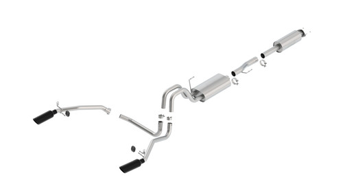 Borla S-Type Catback Exhaust With Black Tips For 11-14 Ford F-150 5.0L - 140416BC