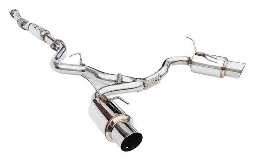 Invidia N1 Catback Exhaust With Stainless Steel Tips For 08-14 Subaru STI Hatchback - HS08STIGTP