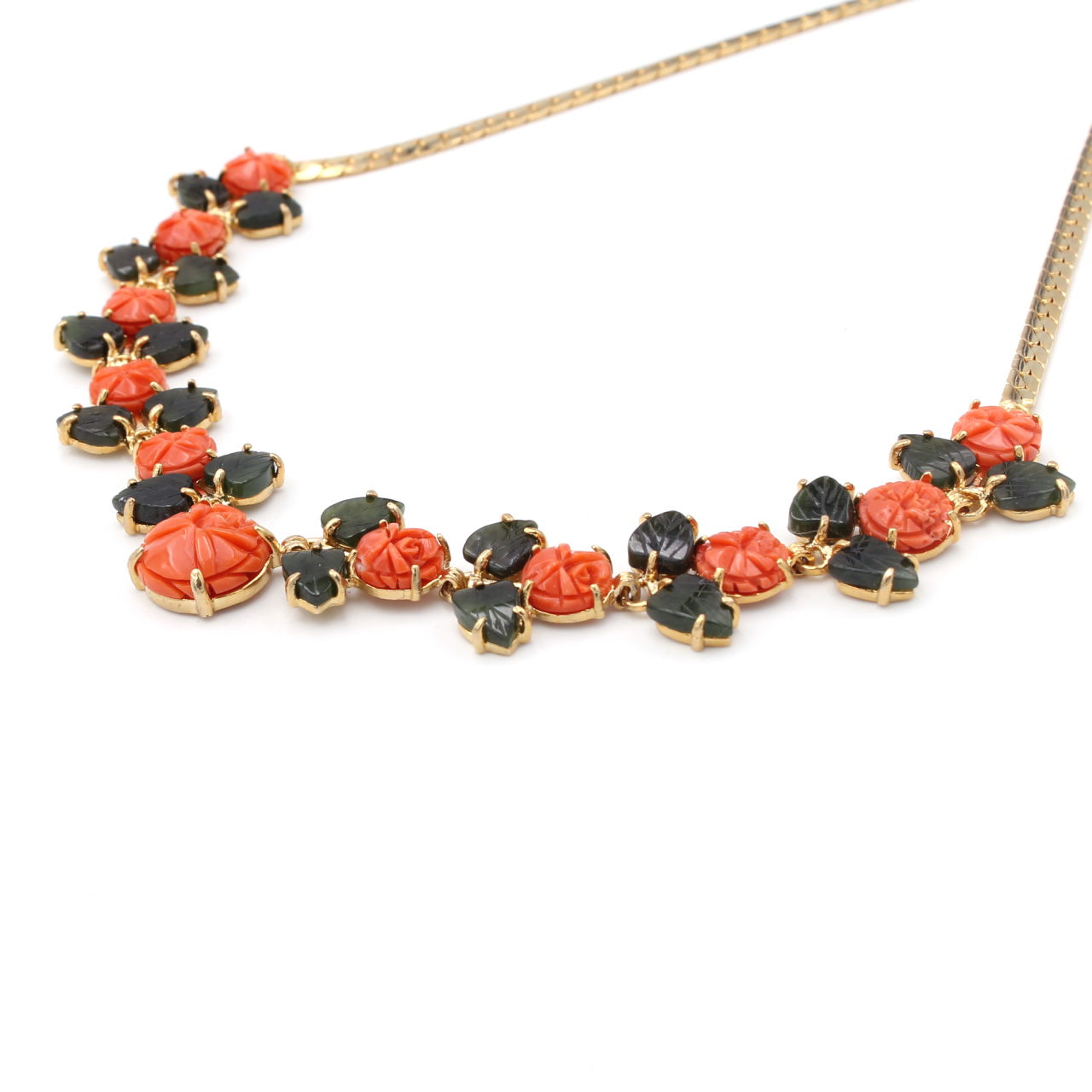 VIP【送料関税込】MONIES CORALS NECKLACE Momo Coral Flower Necklace & Earrings Set