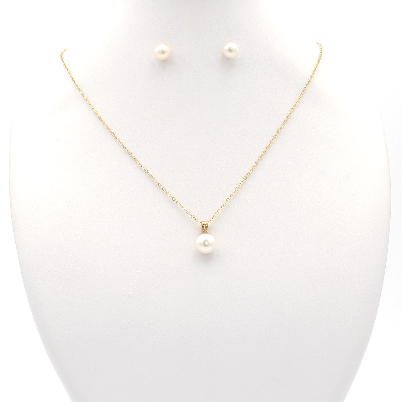 Modern Design Pearl Choker Set - Partywear Necklace with Swarovski Crystals  - Anaisha Gold Choker Necklace Set by Blingvine