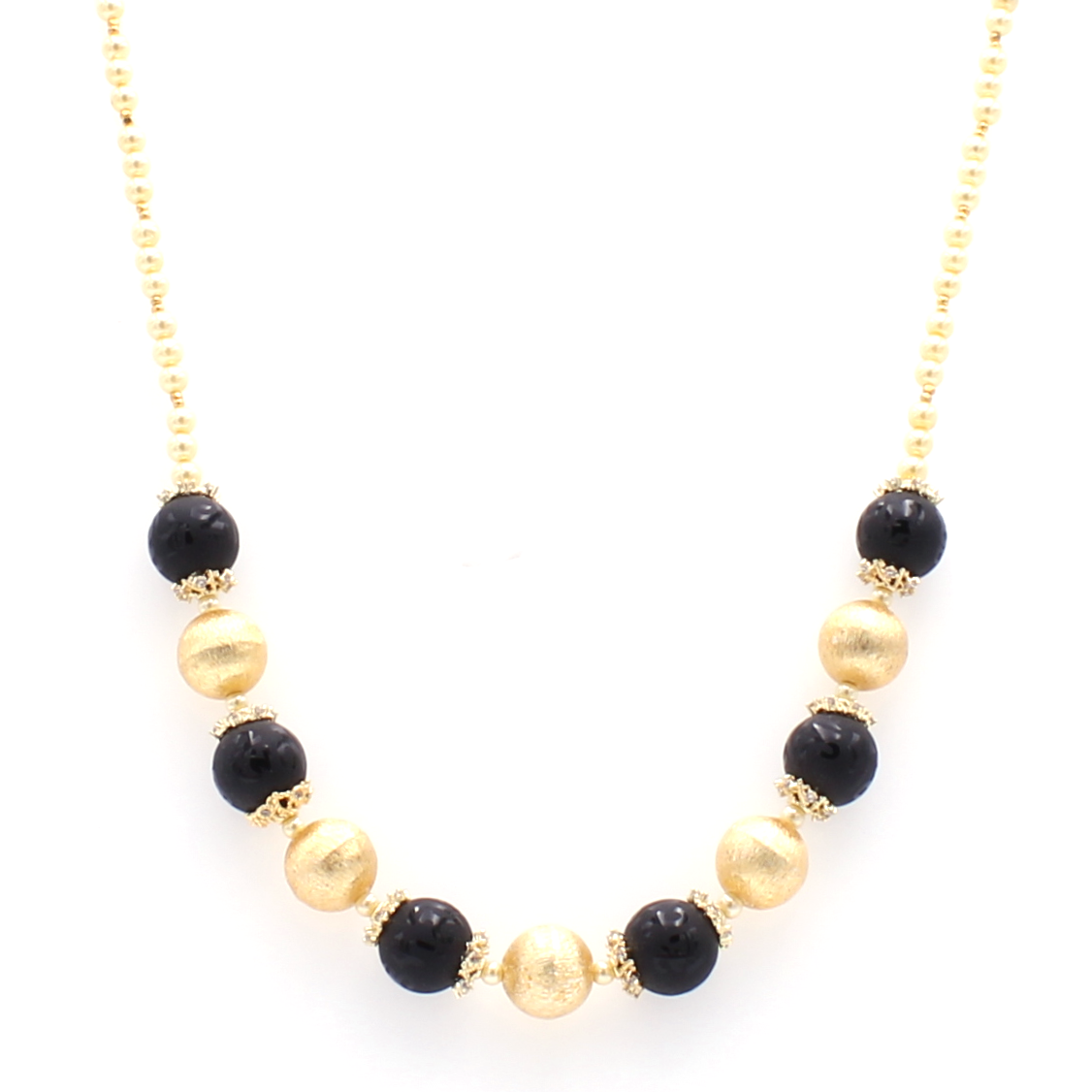 Vanth Black Onyx \u0026 Pearl Necklace