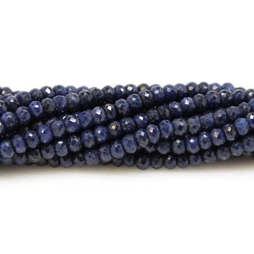 dark blue faceted sapphire beads
