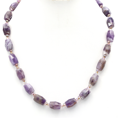 Barrel Amethyst Necklace