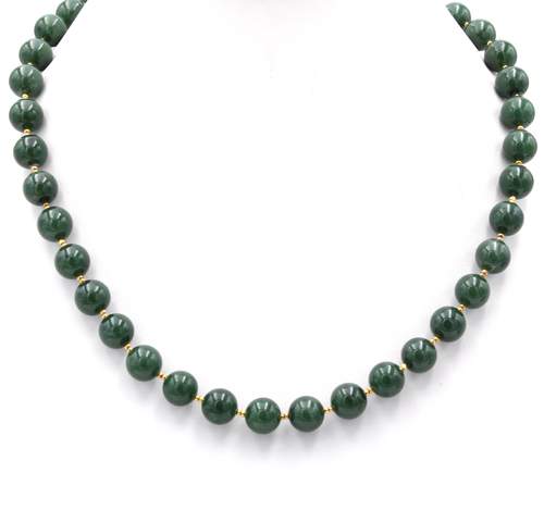 Esther — Green jade and zircon necklace | seree