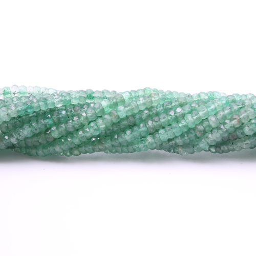 Faceted Emerald Beads, 3.9 mm