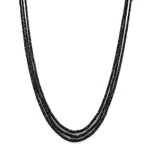 Three Layer Faceted Sapphire Necklace