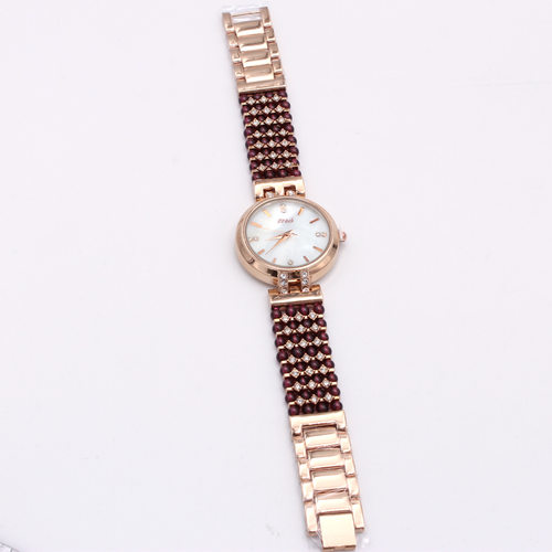 Garnet Watch with White Dial