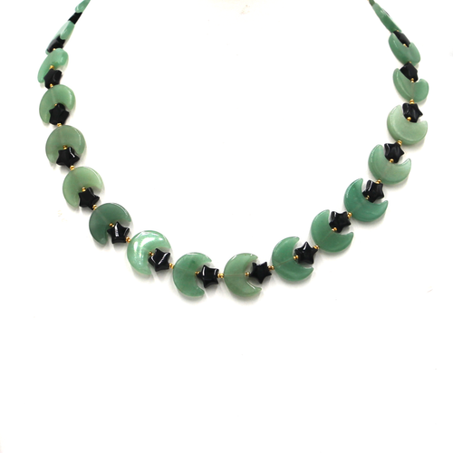 Moon and Star Necklace