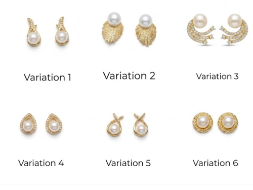 White Pearl Designer Earrings