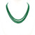 Natural faceted rondelle emerald bead necklace, graduated