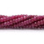 Dark red-purple faceted rondelle ruby beads, 4.8 mm 90 carats