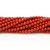 Dark red round Italian coral beads