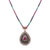 Emerald, Ruby, & Sapphire Necklace with  Pink Pendant