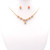 gold and light pink natural coral necklace and earrings