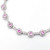 Light pink and clear faceted CZ cubic zirconia in solid silver