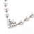 Natural white opal stone necklace with cubic zirconia in a sterling silver setting