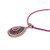 Light red natural ruby bead necklace with teardrop pendant