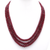 Graduated Three Layer Ruby Necklace