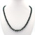 Dark green emerald necklace with 22k gold plated beads