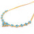 Blue howlite turquoise necklace with gold chain