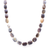 Botswana agate nugget necklace with 22k gold