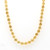 Faceted round citrine and golden bead necklace
