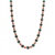 Green Pumpkin-Shaped Jade Necklace with Coral Barrels
