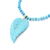 Turquoise Leaf Pendant Necklace