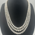 Three Layer Button Pearl Necklace
