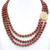 Three Line Goldstone Necklace with Side Pendant