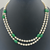 Two Layer Pearl Necklace with Jade Beads