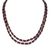 Two Line Faceted Garnet Necklace