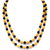 Onyx and Yellow Pumpkin Malai Jade Necklace