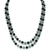 Onyx and Grey Pumpkin Malai Jade Necklace