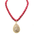 Pink Malai Jade Necklace with Pendant