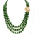 Pearl and Green Pumpkin Malai Jade Necklace with Pendant