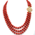 Pearl and Coral Colored Pumpkin Malai Jade Necklace with Pendant