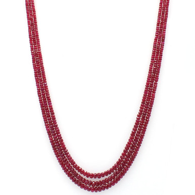 Ruby beads choker and long necklace - Indian Jewellery Designs