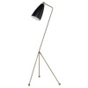 Lucille Floor Lamp - Black and Antique Brass