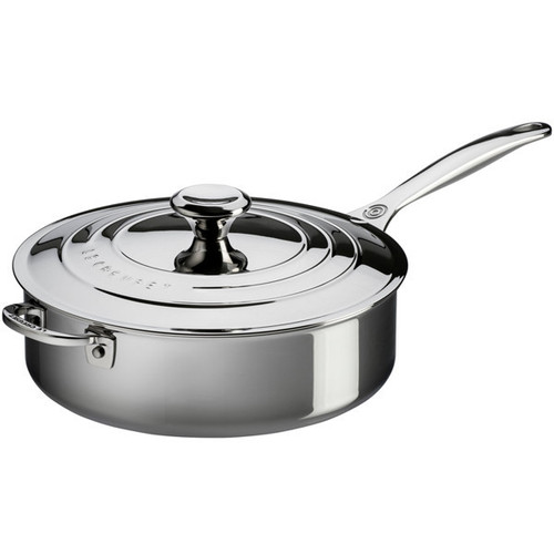 LE CREUSET TRI-PLY STAINLESS SAUTE PAN 4.3L