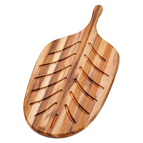 TEAKHAUS SMALL CANOE BREAD BOARD 19X9.5