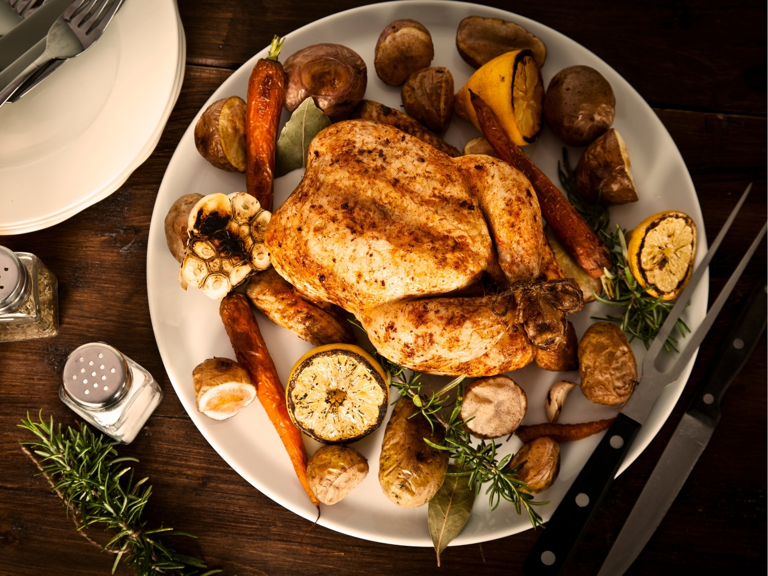 Apple Cider Brined Chicken with Roasted Root Vegetables