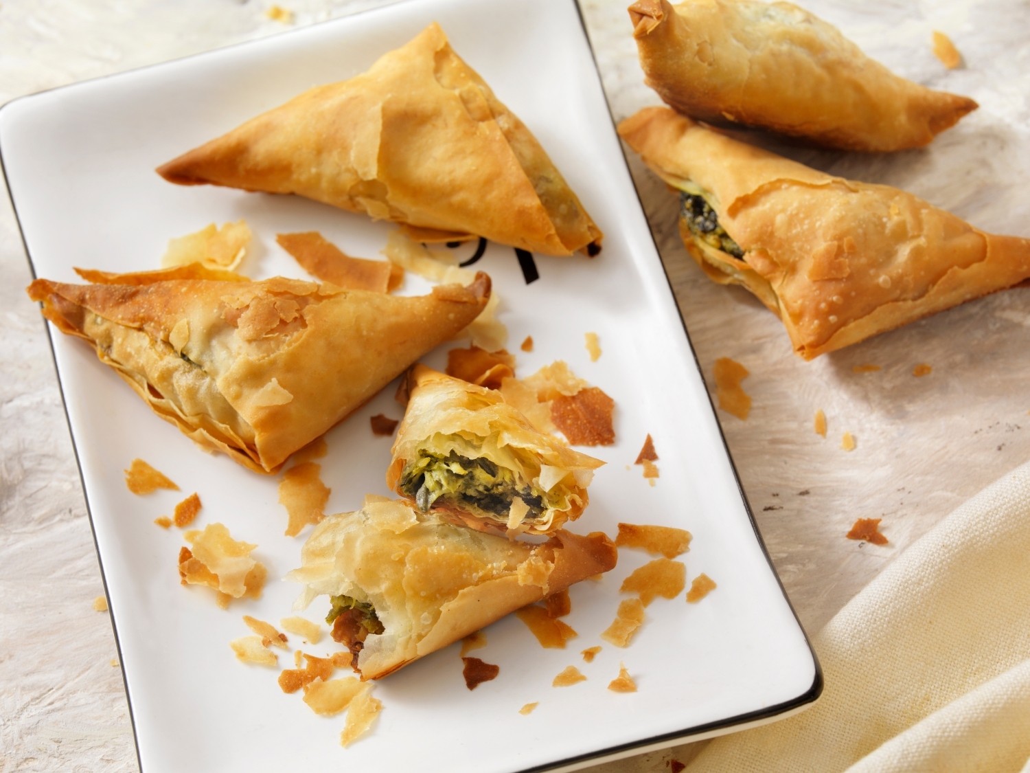 Spanakopita with Tzatziki