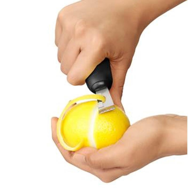 Stainless Steel Vegetables Fruit Peeler Lemon Twist Peeler Zester For  Cocktails Multifunctional Citrus Grater With Slotted Knife