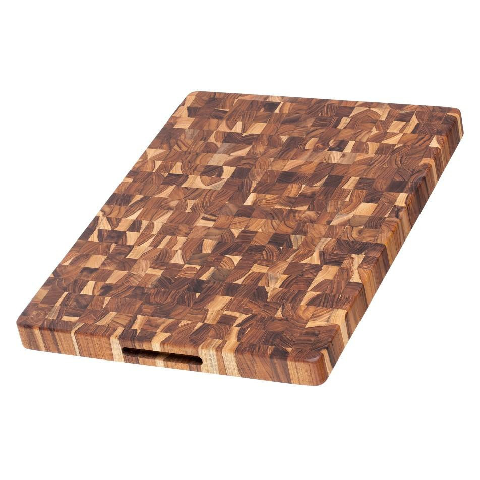 Larch Wood Large Classic End Grain Cutting Board 21.5 x 13.5 x 1.75